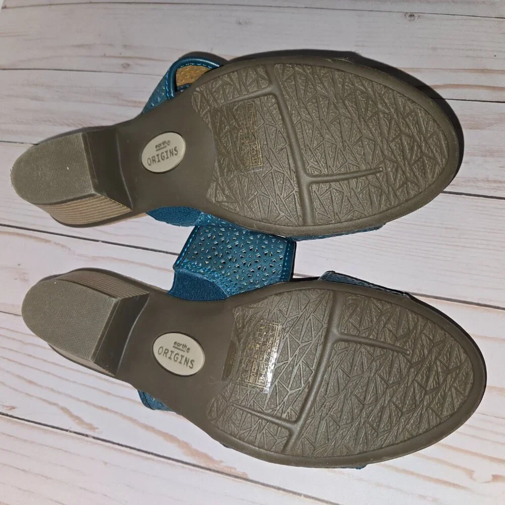 Earth Origins Women's, Cayla Sandal Teal Size 9